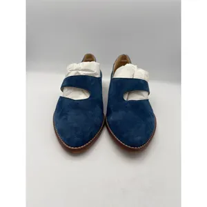 Women’s Anthropologie Size EU 39 Blue Suede Flats thumbnail 2