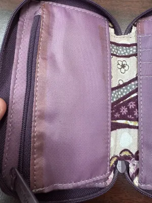 ThirtyOne Boutique Purple Paisley Printed Wristlet Wallet thumbnail 4
