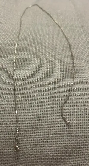 Lot a617 15.5 inch 925 sterling silver chain necklace thumbnail 1