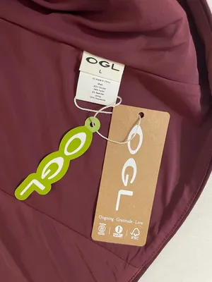 OGL NWT Sleeveless Button Front Vest in Deep Burgundy Size L thumbnail 6
