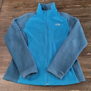 The North Face Khumbu Fleece Jacket Womens Large Blue Full Zip Soft Outdoor thumbnail 1