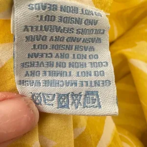 Boden‎ Cotton Tunic Dress Geometric Casual Beaded Yellow Size 8 Lightweight thumbnail 7