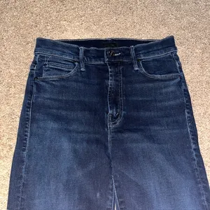 MOTHER The Stunner Zip Two Step Fray‎ Skinny Jeans Last Call Dark Wash 25 thumbnail 5
