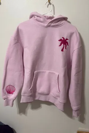 Pink Palm Puff Hoodie thumbnail 1
