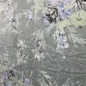 Silk Scarf Square Floral Silk Sheer Teal Blue Delicate Head Waist Tie Elegant thumbnail 7
