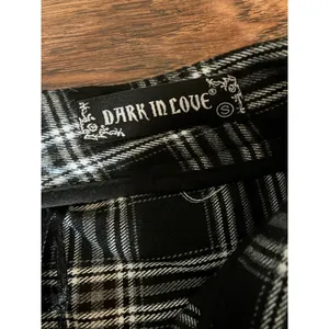 DARK IN LOVE Mini Plaid Skirt KILT GOTH WHIMSY STARS Small S thumbnail 6
