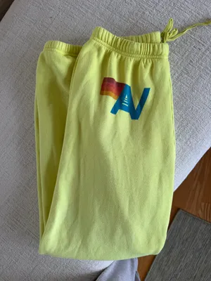 Aviator Nation Sweatpants Neon yellow thumbnail 3