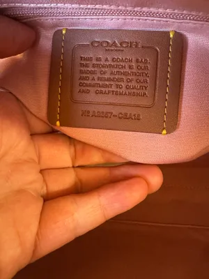 Coach Rowan Satchel Bag Signature Canvas With Charms Gold/Powder Pink CEA18 NWT thumbnail 8