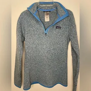 Women’s Blue Patagonia Jacket 1/4 Zip Pullover Size XS thumbnail 7