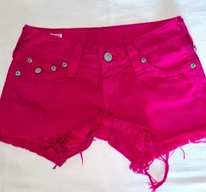 True Religion's Luxurious Fuchsia Pink Shorts thumbnail 1