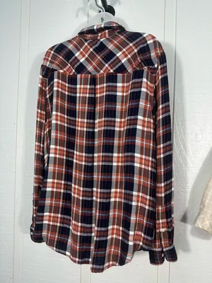 Lucky Brand Brown Plaid Long Sleeve Shirt Size XL EUC thumbnail 7