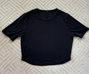 Lululemon Hold Tight Cropped T-Shirt Black thumbnail 8