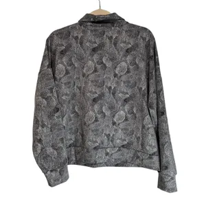 Kyodan Outdoor Womens XL Quarter Zip Pullover Sweatshirt Gray Abstract‎ Print thumbnail 8
