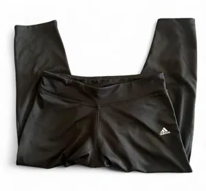 Adidas Black Climalite Cropped Capri Activewear Pants M thumbnail 2