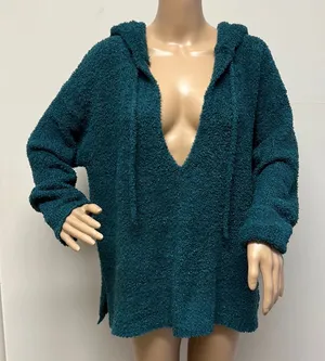 Urban Outfitters Hooded Pullover Tunic emerald green size M thumbnail 1