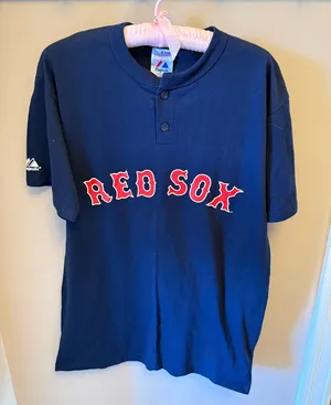 The product is a Majestic Boston Red Sox Cristoforo Colombo #3 MLB shirt thumbnail 1