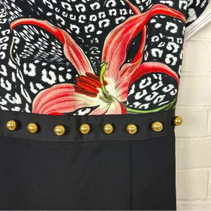 NWT Cavalli Class by Roberto Cavalli Printed Embellished Dress Size US 6 thumbnail 6
