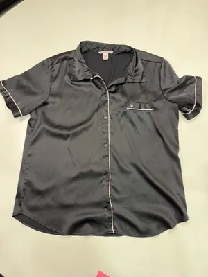 Victoria's Secret Black Satin PJ Top thumbnail 2