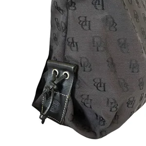 Vintage Dooney & Bourke Black Signature Jacquard Tassel Tote Bag - Made in USA thumbnail 9