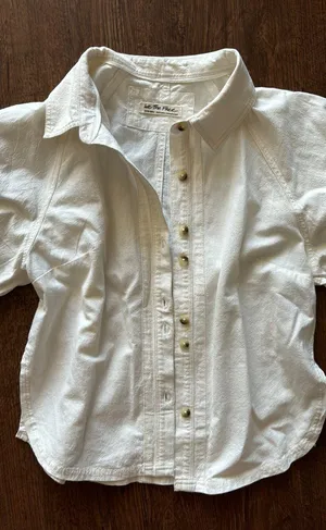 White Puff Sleeve Top thumbnail 4