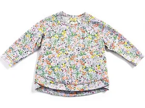 Elie Tahari Women Floral Print Lavender Crew Neck Long Sleeve‎ Sweatshirt Top M thumbnail 1