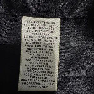 Anthropologie Elevenses Deep Woods Toggle Coat Wool Blend Faux Fur Gray size 10‎ thumbnail 12