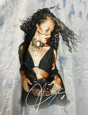 Aaliyah Queen Of RNB Tie dye Tshirt size extra large thumbnail 2
