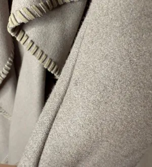 AllSaints Paxx Italian Wool Wrap Waterfall Trench Coat Dune Small Winter Jacket thumbnail 11