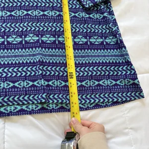 Columbia Womens XL Blue Fair Isle‎ 1/4 Zip Fleece Pullover Long Sleeve Retro Y2K thumbnail 3