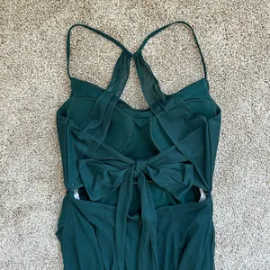 Azazie Pine Green Halter Gown thumbnail 7