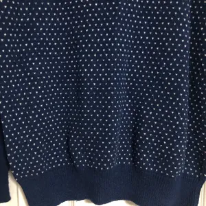 Ann Taylor Loft Factory blue white dot‎ sweater women’s size medium thumbnail 4