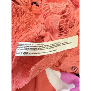 Free People FP One Adella Bralette Orange Lace Bra Fairy Bohemian Festival Boho thumbnail 4