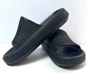Joomra Black Pillow Cloud Slides Women 4-5.5 EVA Comfort Shower Sandals thumbnail 1