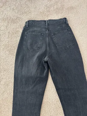 Abercrombie & Fitch Curve Love Ultra High Rise 90s slim Straight Jeans crossover thumbnail 6