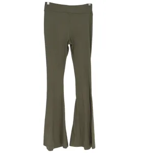 Rue21 Olive Green Ribbed Flare Pants Crossover Waist Bell Bottoms Small thumbnail 3