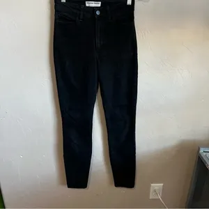 American Apparel Made in the USA Black High‎ Rise Skinny Denim Jeans thumbnail 2