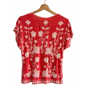 Solitaire Womens Boho Festival Embroidered Cardigan Top Size L Floral Cottage thumbnail 5