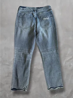 PacSun Distressed Mom Jeans Size 27 Light Wash Button Fly thumbnail 4