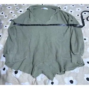 Free people beach green romper thumbnail 2
