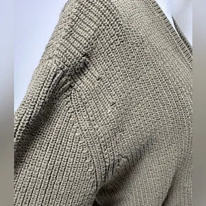 MANGO cotton knit cardigan in dark green thumbnail 9