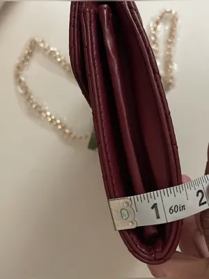 Badgley Mischka NWT Crossbody Diamond Quilting Round Studs on Front Wine Gold thumbnail 10