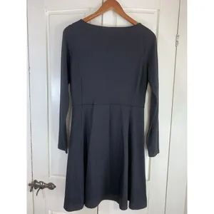 Athleta LS‎ Black Dress Small LBD Minimal Athleisure Capsule Wardrobe Basic READ thumbnail 4