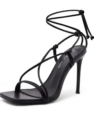 Black strappy heels Size 6.5 thumbnail 1