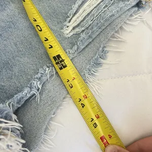 Agolde Long Parker Distressed Denim‎ Shorts Light Wash Button-Fly Womens 24 thumbnail 7