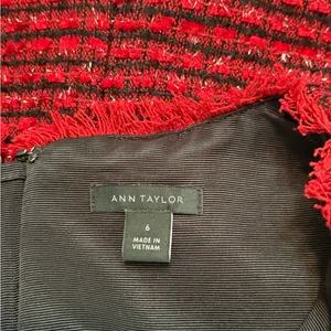 Ann Taylor Textured Red Midi Dress thumbnail 6