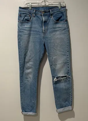 Levi's 501 Original Fit Stretch Women’s Jeans Straight Fit High Rise button Fly thumbnail 2