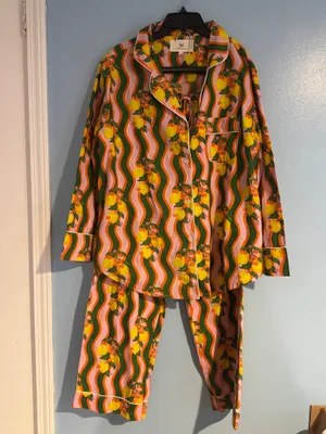 Print Fresh Long PJ Set Lemon Twist  thumbnail 2
