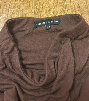Naked Wardrobe Bae-sic brown midi pencil skirt - XS thumbnail 3