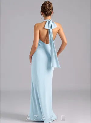 Azazie Sky Blue Chiffon Maxi Dress thumbnail 2