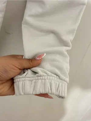 TNA Aritzia Cozy Fleece Jogger Sweatpants Womens XXS Ivory Cream High Rise thumbnail 11